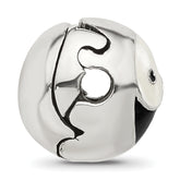 Sterling Silver Reflections Enameled Yin Yang Hinged Bead